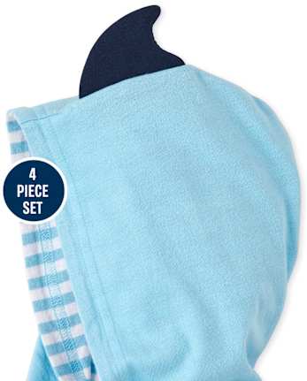 Ensemble de vêtements de jeu 4 pièces requin pour bébé garçon
