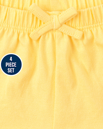Baby Girls Pineapple 4-Piece Playwear Set