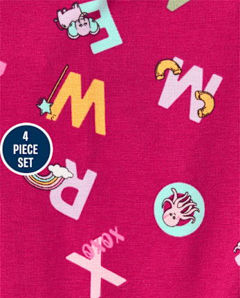 Toddler Girls Education Ruffle 4-Piece Set