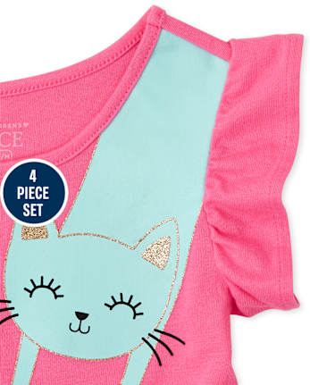Toddler Girls Education Ruffle 4-Piece Set