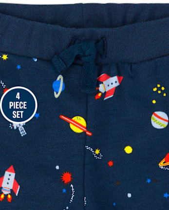 Baby Boys Space 4-Piece Playwear Set
