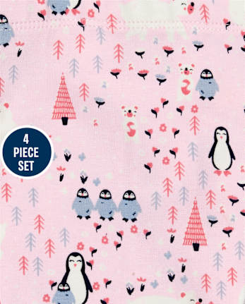 Toddler Girls Penguin 4-Piece Set