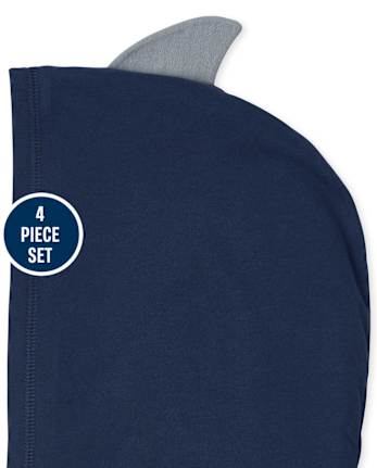 Ensemble de vêtements de jeu 4 pièces requin pour bébé garçon