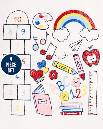 Ensemble scolaire 4 pièces pour petites filles