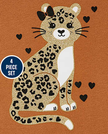 Toddler Girls Leopard 4-Piece Set
