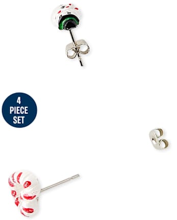 Girls Christmas Snowman 4-Piece Jewelry Set