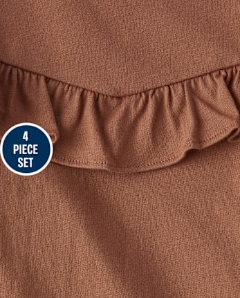 Conjunto de 4 piezas Thankful para niñas pequeñas