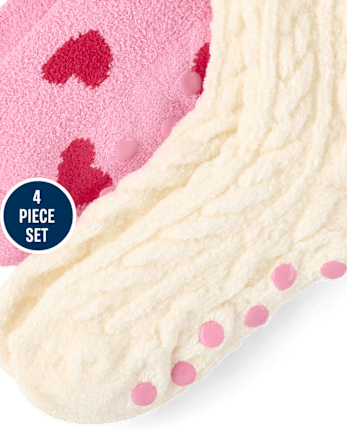 Girls Heart Bow 4-Piece Accessory Set