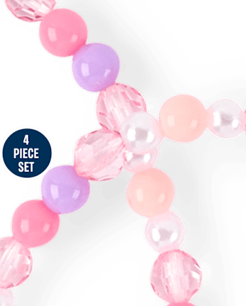 Girls Beaded BFF 4-Piece Jewelry Set