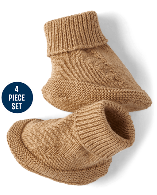 Baby Cable Knit Bear 4-Piece Outfit Set - view 2