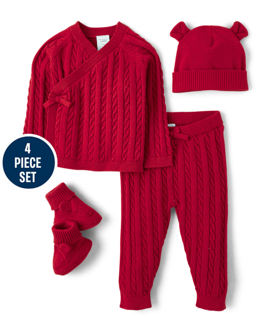 Baby Cable Knit 4-Piece Outfit Set - Homegrown by Gymboree