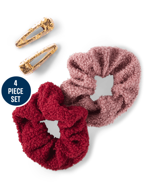 Tween Girls Scrunchie And Hair Clip Set