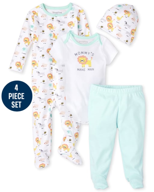 Baby Boys Animals 4-Piece Take Me Home Set