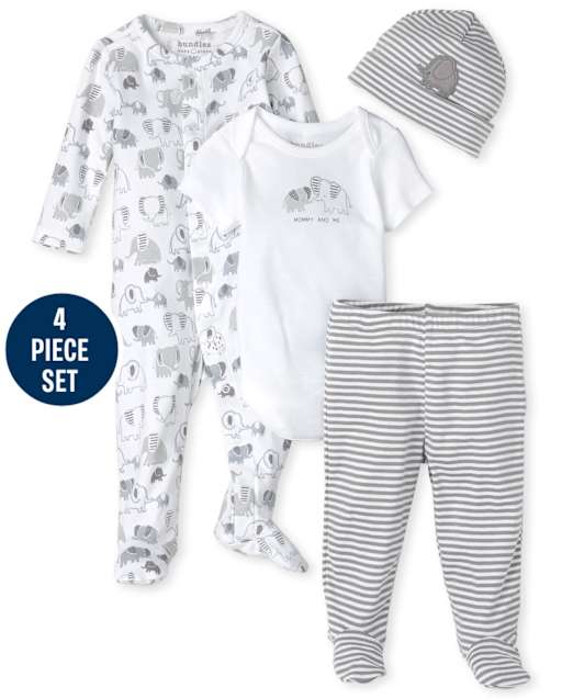 Ensemble unisexe bébé éléphant 4 pièces Take Me Home