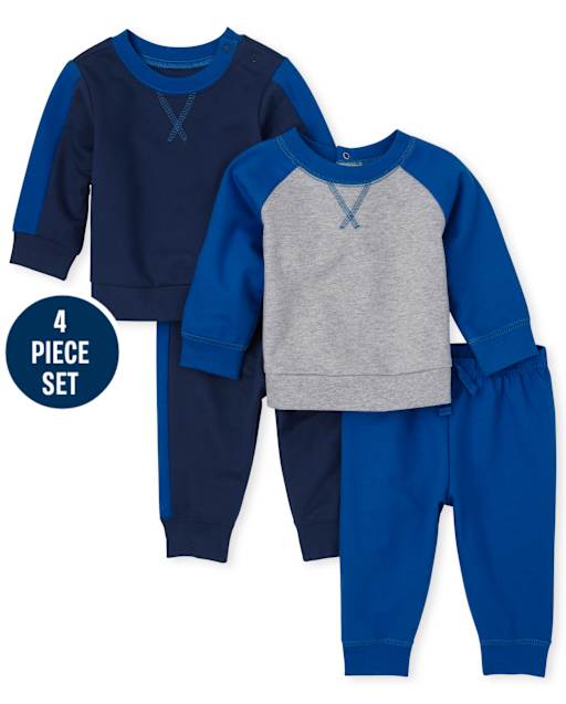Conjunto de ropa de juego de 4 piezas para bebé niño