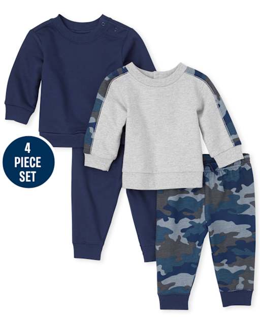 Baby Boys Camo 4-Piece Playwear Set