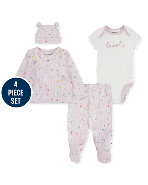 Baby Girls Huggies Butterfly 4-Piece Take Me Home Set