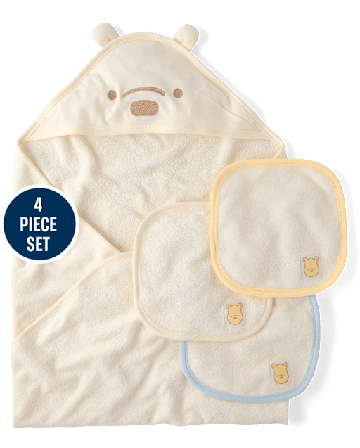 Ensemble de 4 serviettes et gants de toilette Baby Winnie l'Ourson™