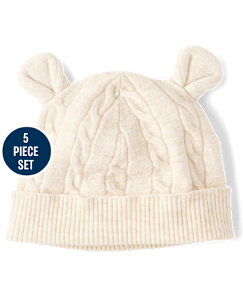 Baby Cable Knit 4-Piece Gift Box Set - H/T VANILLA