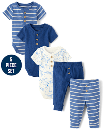 Baby Boys Animal 5-Piece Outfit Set - Homegrown by Gymboree