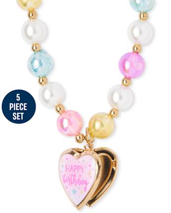 Juego de joyería de 5 piezas para cumpleaños de niñas