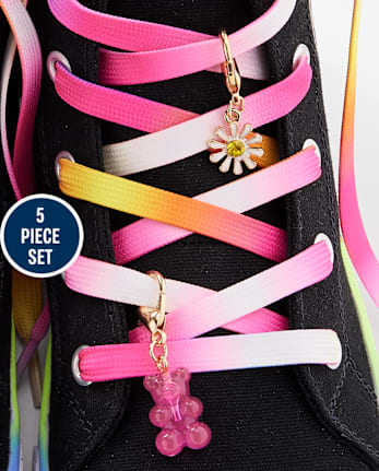 Girls Love Shoelace Charm 5-Piece Set