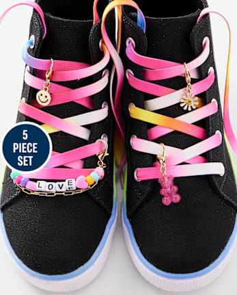 Girls Love Shoelace Charm 7-Piece Set