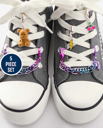 Girls Chain Link Shoelace Charm 5-Pack