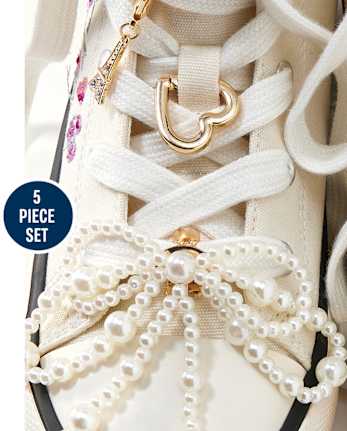 Girls Bow Shoelace Charm 5-Pack