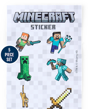 Boys Minecraft Shoelaces & Shoe Charm 5-Piece Set