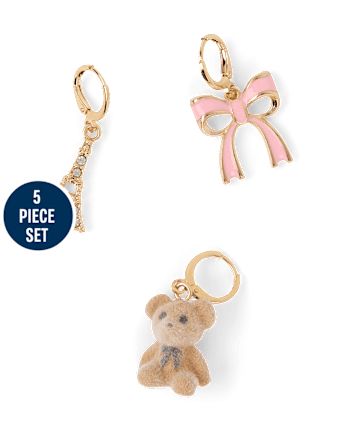 Lot de 5 breloques nœud pour chaussures de fille - MULTI CLR