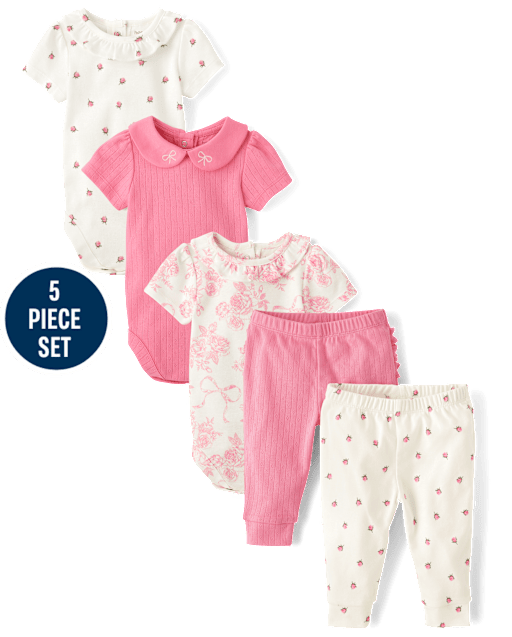 Baby Girls Floral 5-Piece Outfit Set - Homegrown by Gymboree
