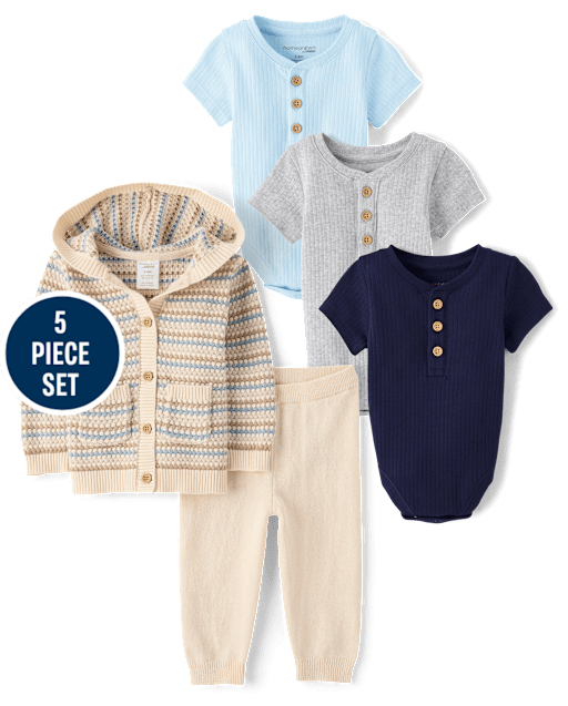 Baby Boys Marled 5-Piece Outfit Set - Homegrown by Gymboree - lbl_product_image_view_1