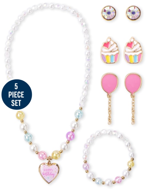 Girls Birthday 5-Piece Jewelry Set