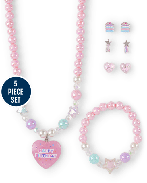 Girls Birthday 5-Piece Jewelry Set