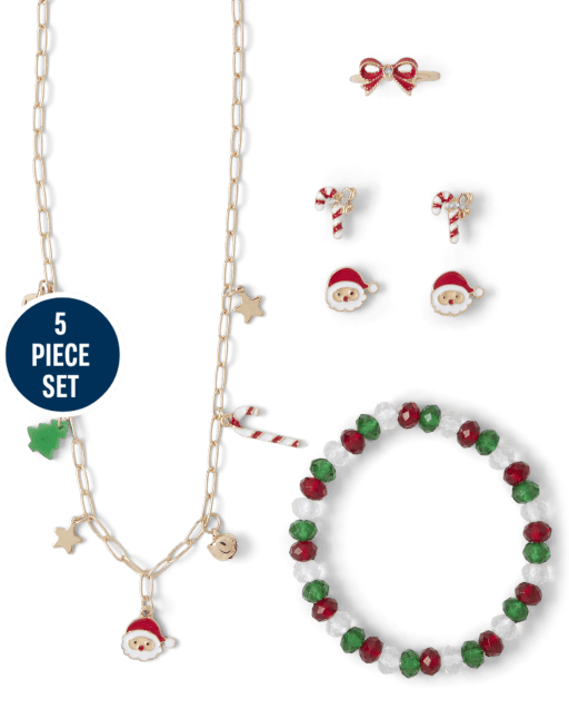 Girls Santa 5-Piece Jewelry Set