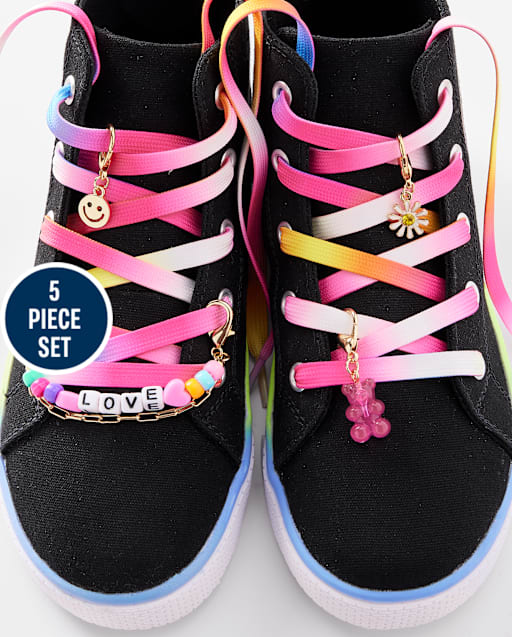 Girls Love Shoelace Charm 7-Piece Set