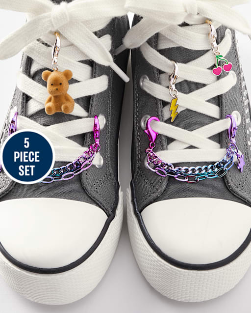 Girls Chain Link Shoelace Charm 5-Pack