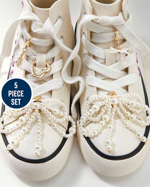 Girls Bow Shoelace Charm 5-Pack