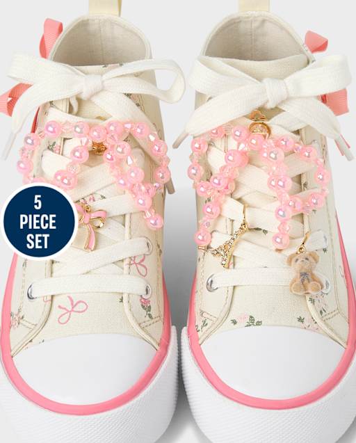 Girls Bow Shoe Charm 5-Pack