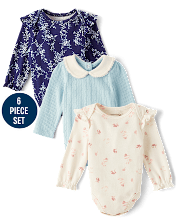 Baby Girls Floral 6-Piece Outfit Set - Homegrown by Gymboree