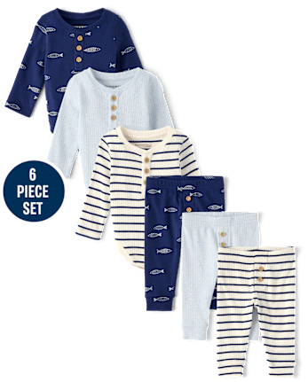 Baby Boys Fish 6-Piece Outfit Set - Homegrown by Gymboree