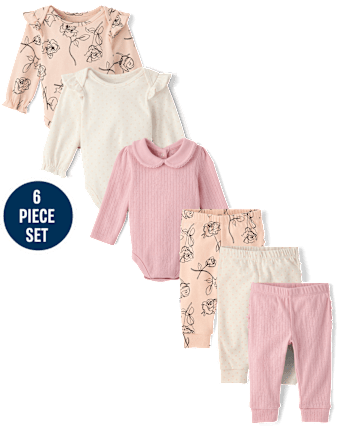 Baby Girls Rose 6-Piece Outfit Set - Homegrown by Gymboree