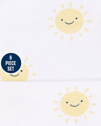 Ensemble 6 pièces bonnet et mitaines noués Sunny Family unisexe pour bébé