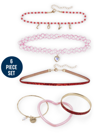 Girls Valentine's Day 6-Piece Jewelry Set