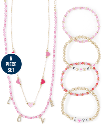 Girls Valentine's Day Love 6-Piece Jewelry Set