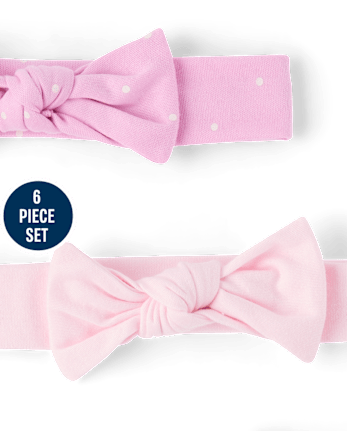 Baby Girls Floral Headwrap And Mittens 6-Pack