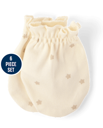 Baby Star Hat And Mittens 6-Piece Set