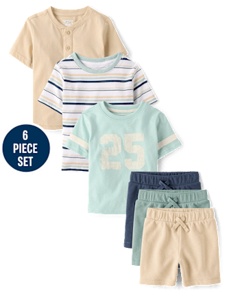 Baby And Toddler Boys Sports 6-Piece Outfit Set