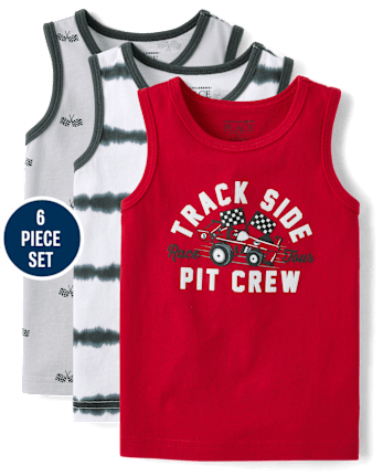 Baby And Toddler Boys Racecar 6-Piece Outfit Set